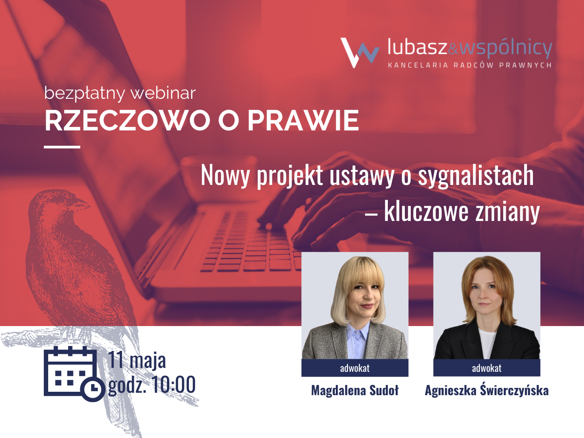 Nowy projekt ustawy o sygnalistach – kluczowe zmiany