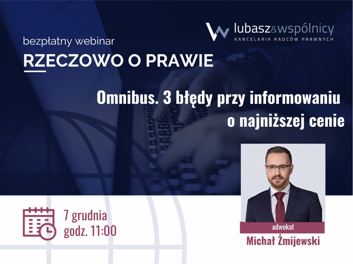 Omnibus. 3 błędy przy informowaniu o najniższej cenie